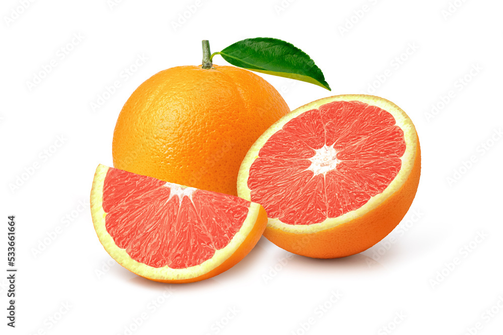 Grapefruits isolated on white Grapefruits isolated on white