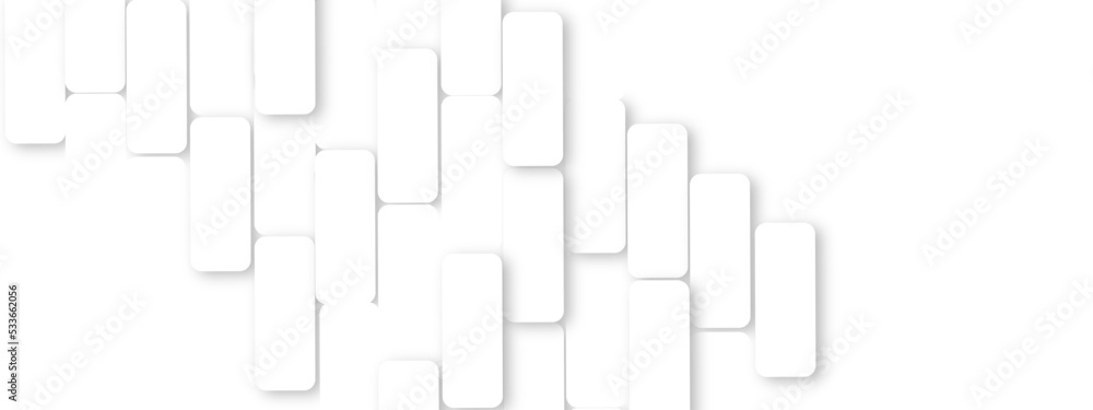 Abstract white geometric overlapping square pattern design of technology background with shadow. You can use for add, poster, design artwork, template, banner, wallpaper. Abstract white geometric overlapping square pattern design of technology background with shadow. You can use for add, poster, design artwork, template, banner, wallpaper.