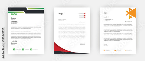 Creative letterhead   Elegant and minimalist style letterhead template design A4 sizes    