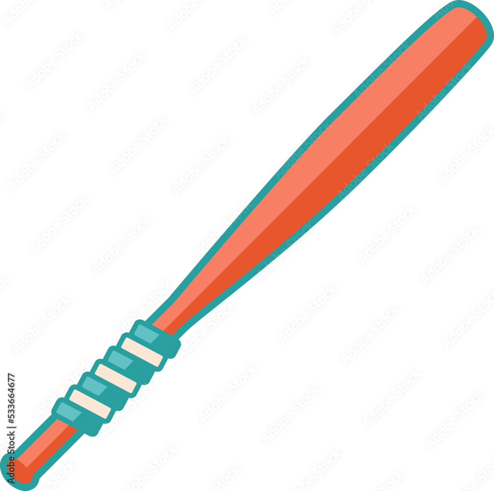 Cute Baseball Bats Sports Equipment Illustration Cute Baseball Bats Sports Equipment Illustration