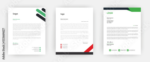 Creative letterhead   Elegant and minimalist style letterhead template design A4 sizes    