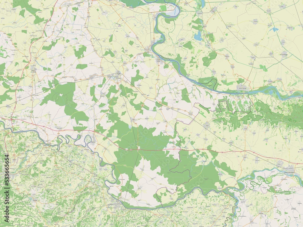 Vukovarsko-Srijemska, Croatia. OSM. No legend Vukovarsko-Srijemska, Croatia. OSM. No legend