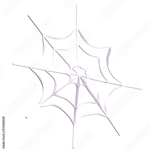 3D Illustration Halloween, Spider Webs 3D Rendering