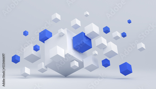 Abstract 3D Render of cubes