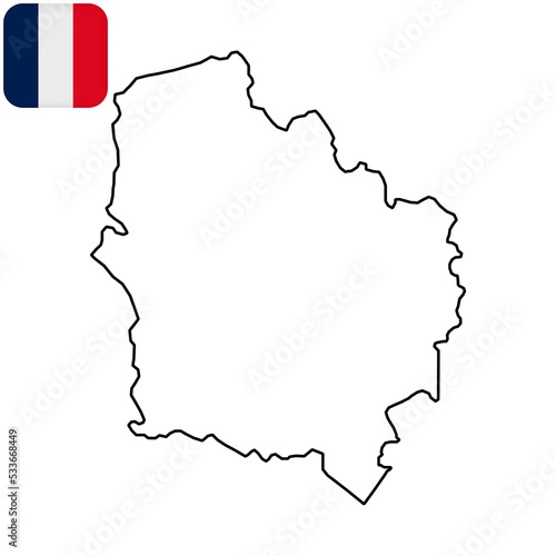 Hauts de france Map. Region of France. Vector illustration. photo
