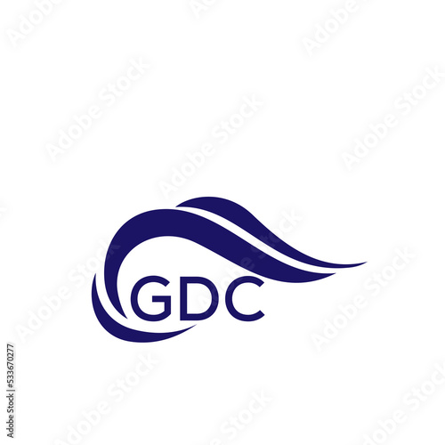 GDC letter logo. GDC blue image on white background. GDC Monogram logo design for entrepreneur and business. GDC best icon.
 photo