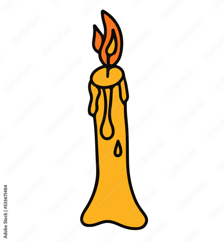 candle mexico hand drawn style
