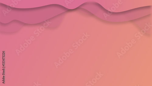 Waves gradient abstract background at the top of pacific pink and coral peach colors of 2022 year concept with smooth movement and copy space © Four season lover
