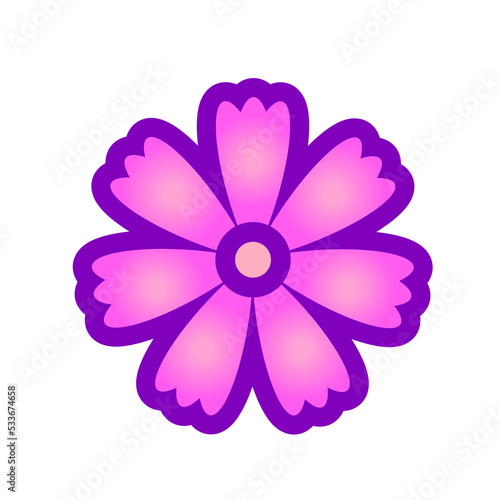 Botanical icon with vibrant colors and gradient. PNG with transparent background. © Gexam