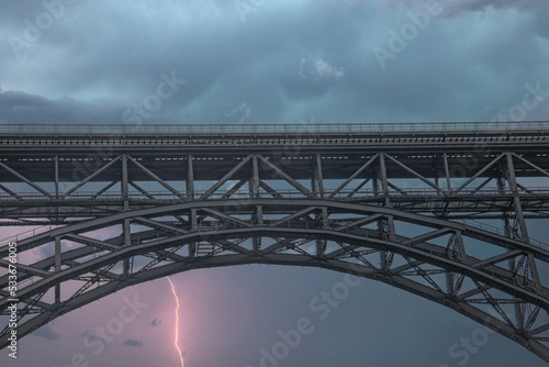 The high steel Müngstener Railroad Bridge