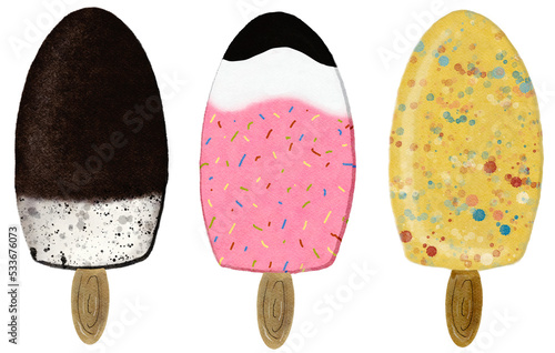 Cream Flavour with Sprinkles Popsicles Collection