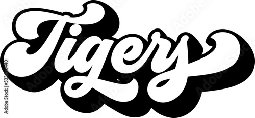 Tigers lettering for t-shirt personalization