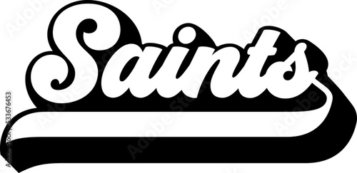 Saints lettering for t-shirt personalization