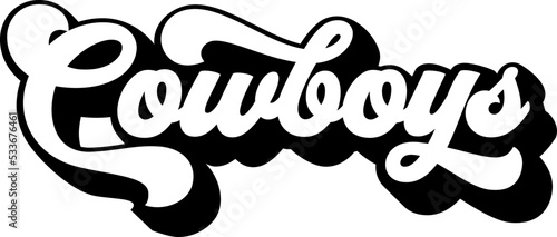 Cowboyslettering for t-shirt personalization