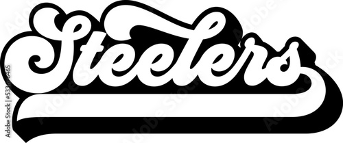 Steelers lettering for t-shirt personalization