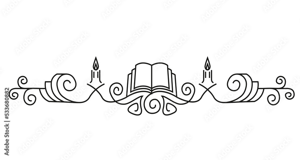 Text divider. PNG with transparent background. Stock Illustration