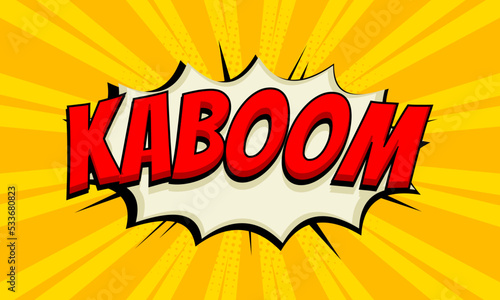 Kaboom comic effect expression background