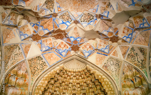 interior of the mosque in the Bukhara, Uzbekistan