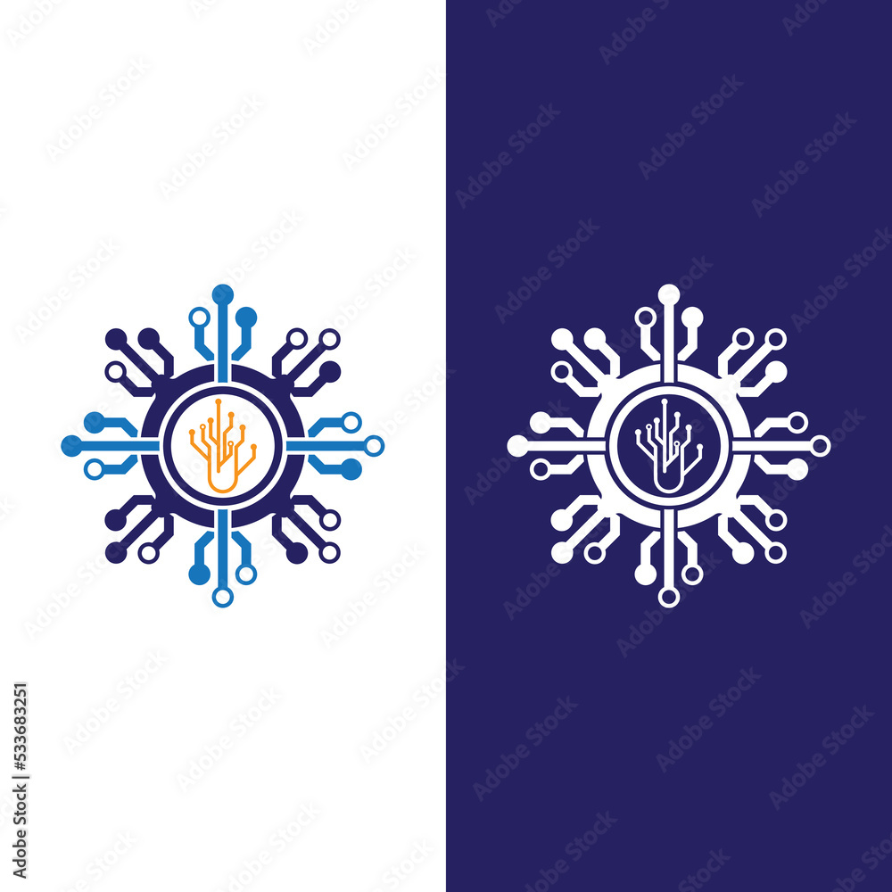 Fototapeta premium Technology logo images illustration design