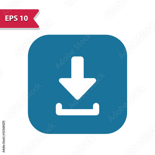 Download Button Vector Icon