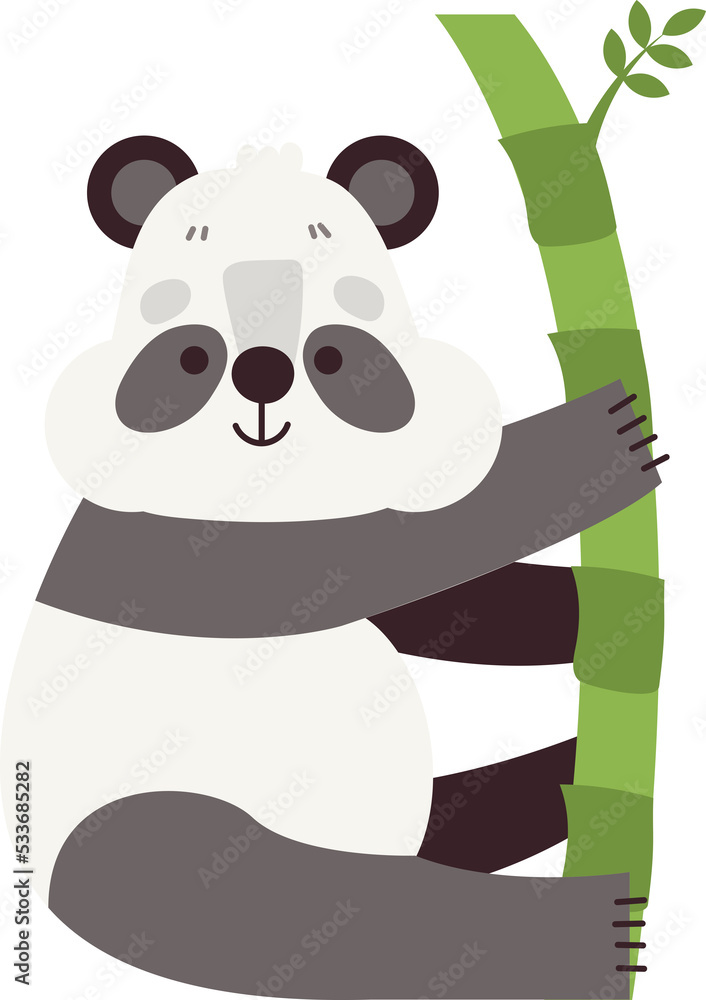 Obraz premium panda cute animal zoo isolated clipart