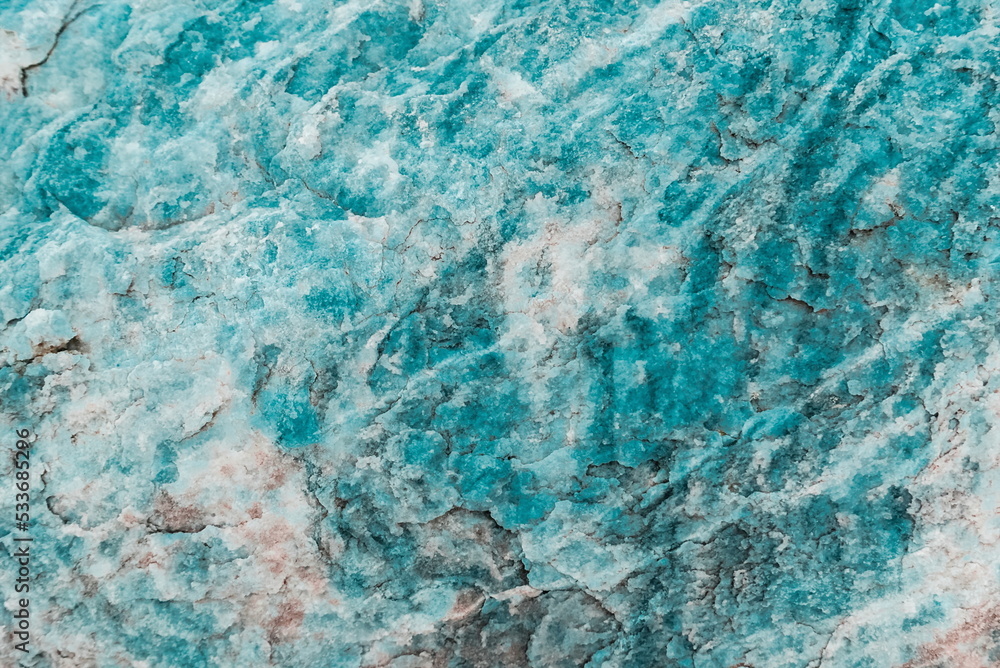 Turquoise Stone Texture. Granite Close up Horizontal Photo