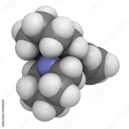 Phencyclidine (PCP) hallucinogenic drug molecule.