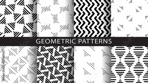 A set of geometric patterns