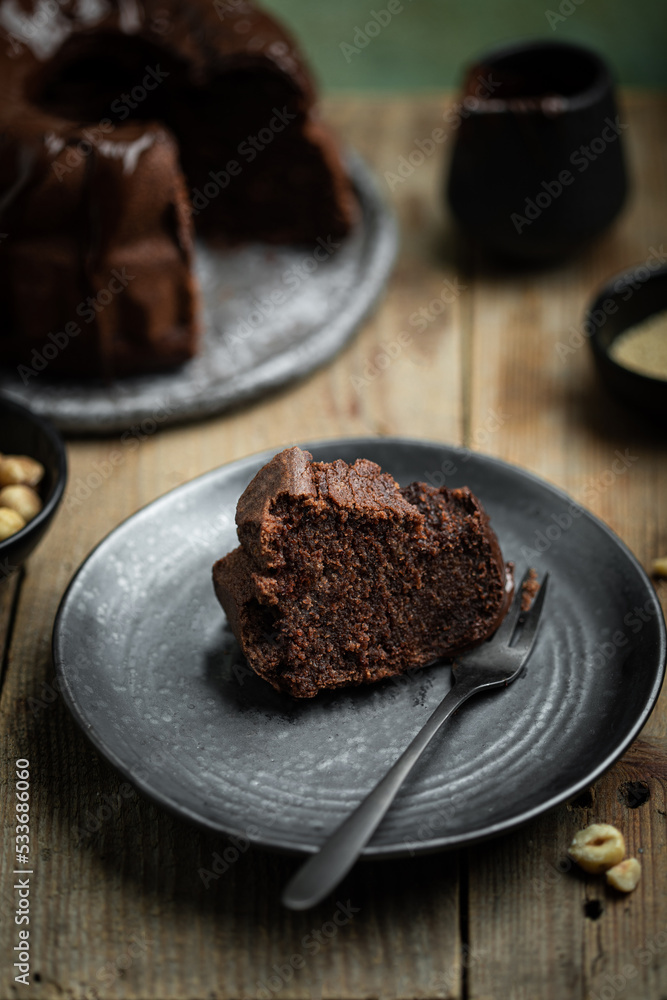 Bundt cake au chocolat - gâteau fondant et moelleux