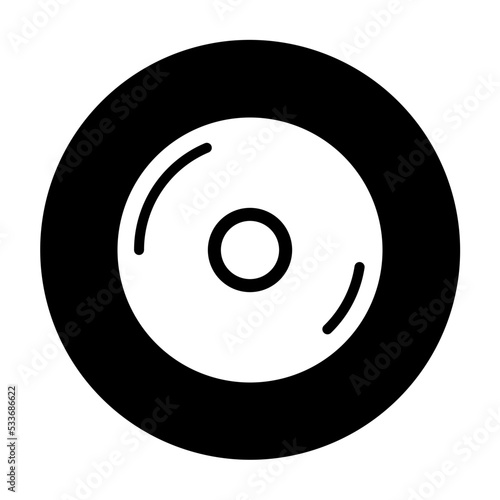 disc jockey DJ vinyl audio player circle icon