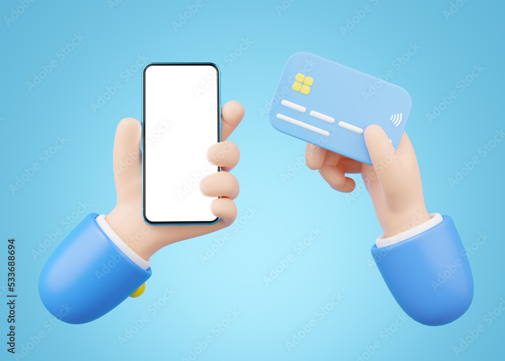 3D Hand Holding Credit Card Smartphone Online Store Credit Debit 3d-hand-holding-credit-card-smartphone-online-store-credit-debit