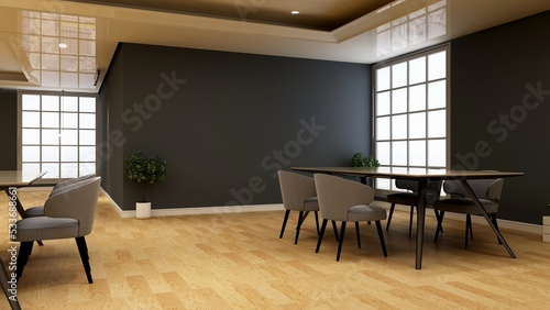 a blank wall in cafe for logo mockup