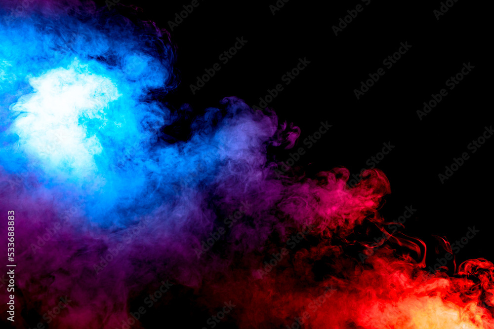 Fototapeta premium Colorful Clouds of Smoke and Fog