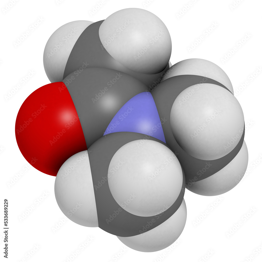 Dimethylacetamide (DMAc) chemical solvent molecule. Dimethylacetamide (DMAc) chemical solvent molecule.