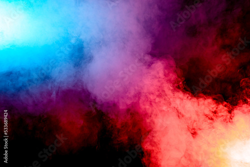 Colorful Clouds of Smoke and Fog