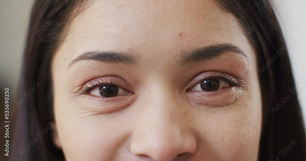 Portrait of close up of biracial woman eyes Portrait of close up of biracial woman eyes