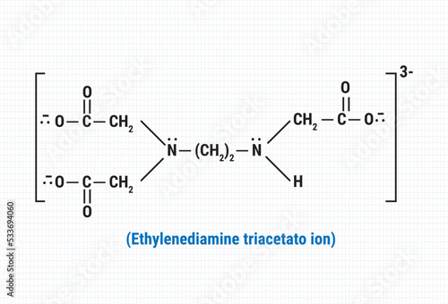 Chemical reaction of Ethylenediamine triacetato ion
