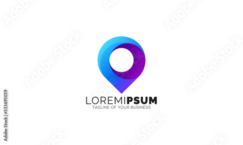 Modern Gradient Location Logo Icon Free Download Modern Gradient Location Logo Icon - GFXLoad