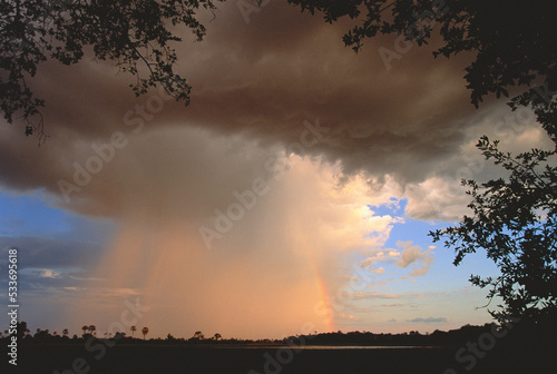 Storm Cloud and Rainbow photo