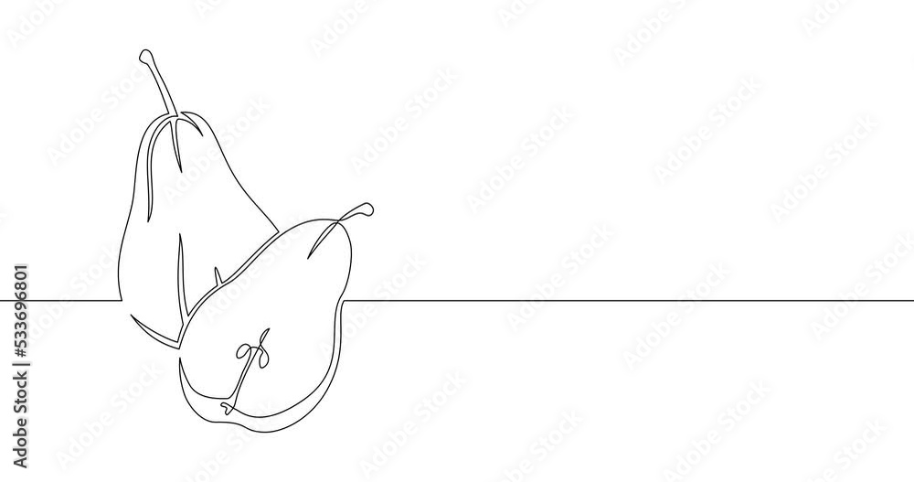 Stream Line Pears Animation of an image drawn with a continuous line. Pears. Stock Video ...
