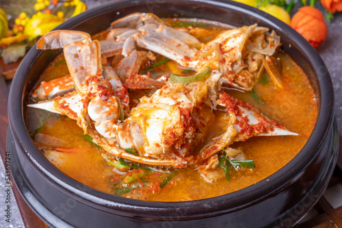 Korean Food Spicy Blue Crab Stew
