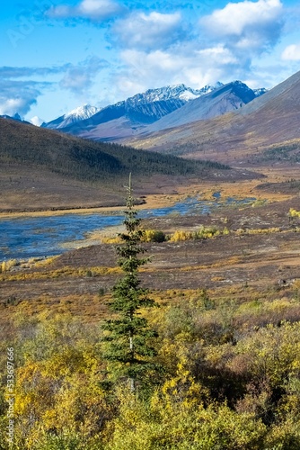 Yukon in Canada, wild landscape 
