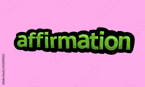 AFFIRMATION writing vector design on a pink background