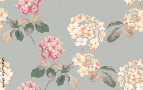 Classic Popular Flower Seamless pattern background.Perfect for wallpaper, fabric design, wrapping paper, surface textures, digital paper.