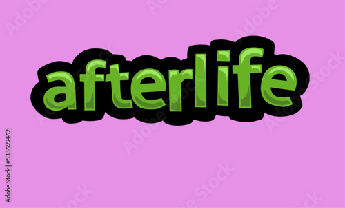 AFTERLIFE writing vector design on a pink background