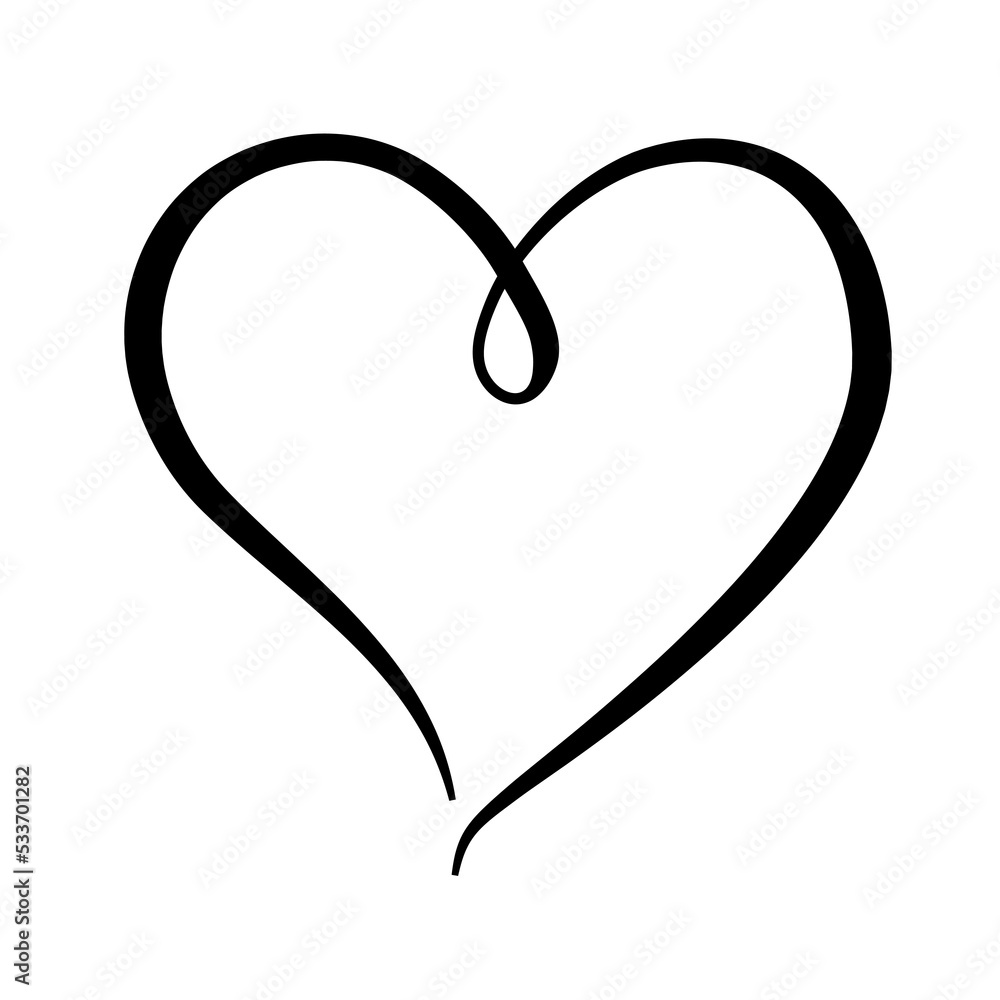 Abstract, stylized heart icon, PNG with transparent background Abstract, stylized heart icon, PNG with transparent background