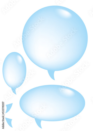 SET de Bulles de dialogue bleutées 