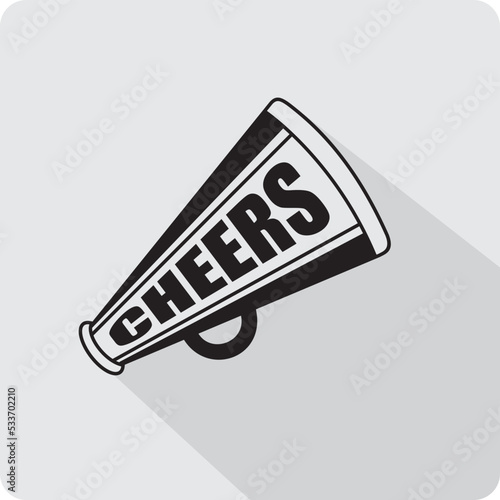 Bullhorn Icon | Cheers Megaphone Bundle Vector Illustration Silhouette