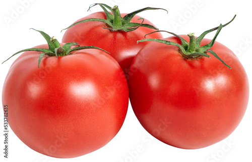 Three fresh tomatoes