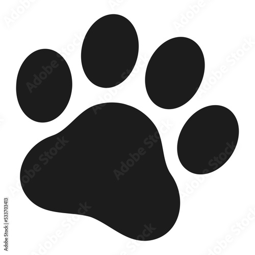 Dog or cat paw icon. Vector illustration